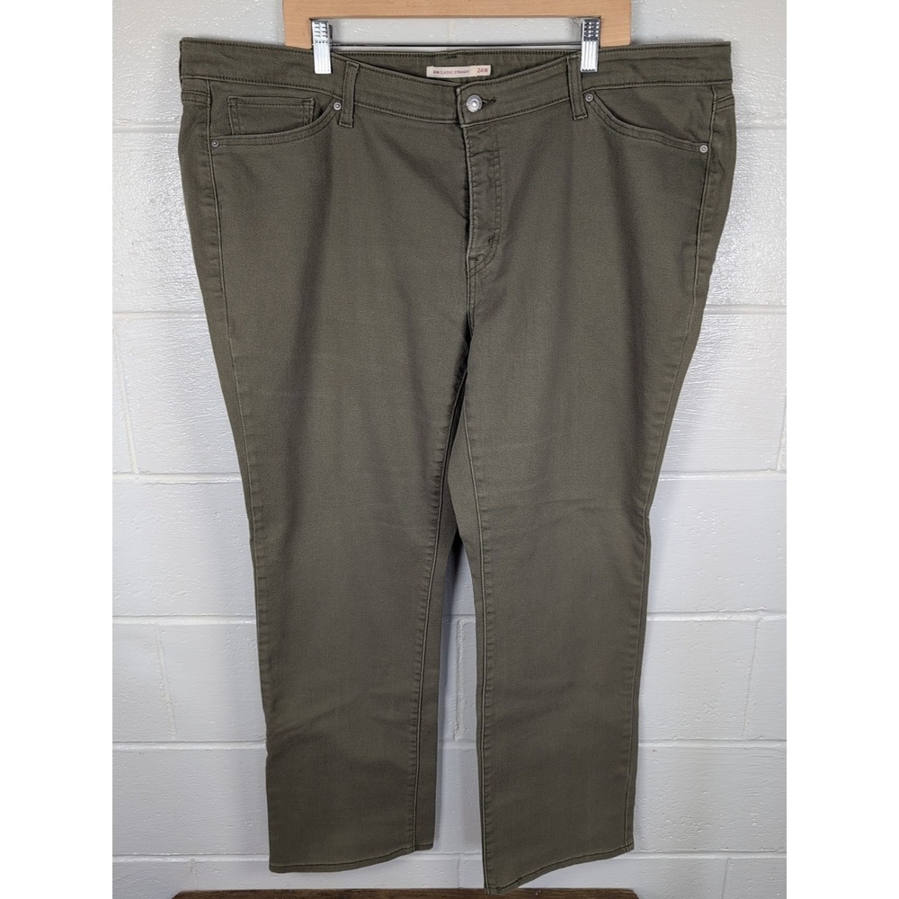 Levi's 414 Classic Straight Leg Jeans Women's Size 24W (Green)